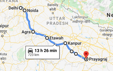 delhi-to-allahabad-map02