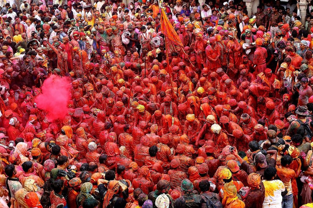 Lathmar Holi celebrations in Mathura
