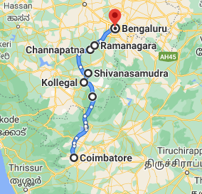 Coimbatore to Bangalore Via NH948