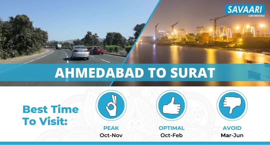 Ahmedabad to Surat by Road - Distance, Time and Useful Travel Information