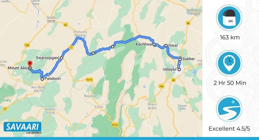Udaipur to Mount Abu via NH27