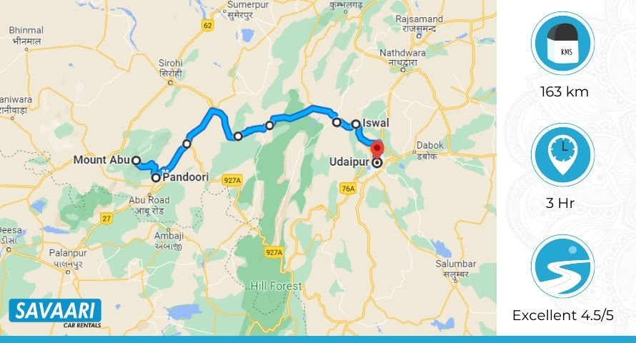 Mount Abu to Udaipur road trip
