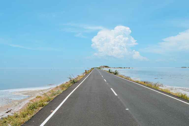 Rameshwaram is home to roads with beautiful seas on both the sides of roads. 