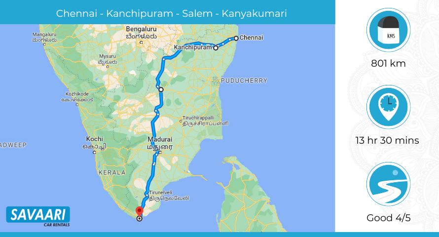 Chennai to Kanyakumari via NH 44