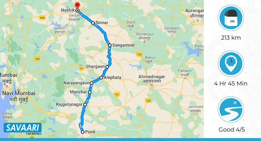 Pune to Nashik via route 1